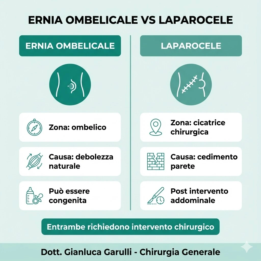 Differenze tra ernia ombelicale e laparocele