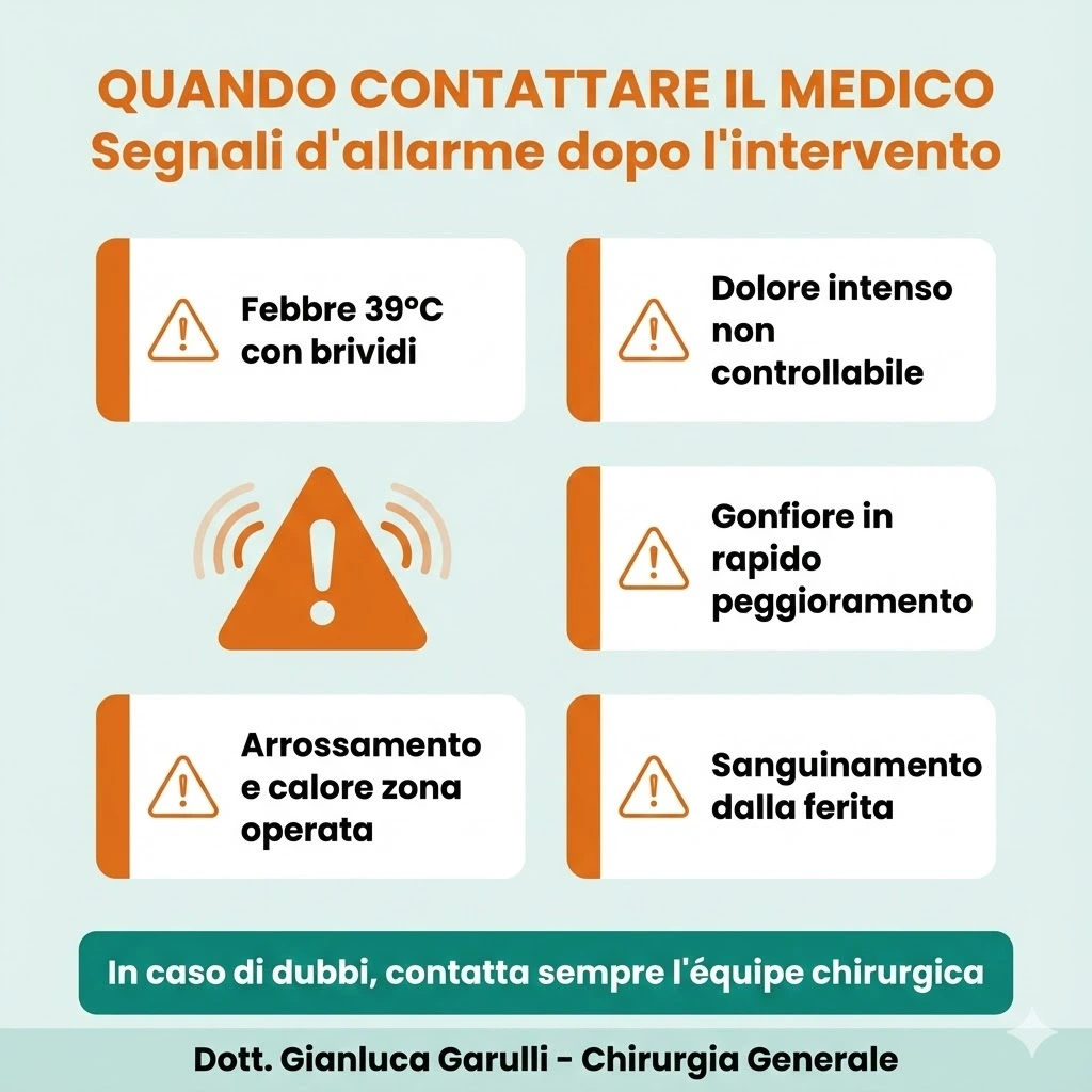 Quando contattare medico dopo intervento