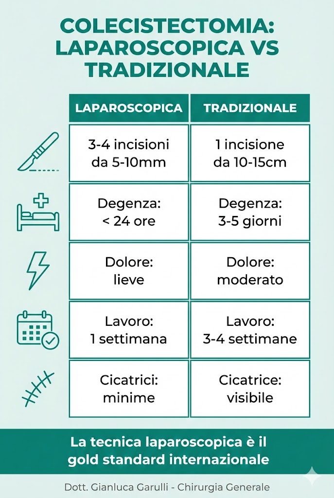 Colecistectomia laparoscopica vs tradizionale